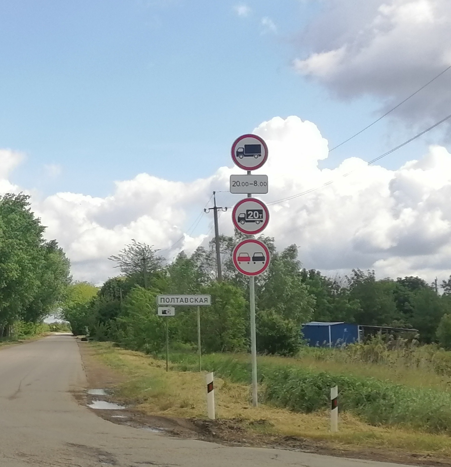 Новые дорожные знаки в станице Полтавской стали проблемой для предпринимателей