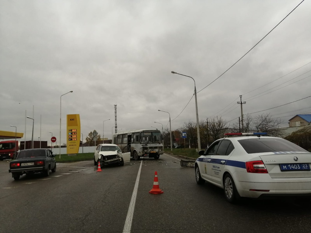 За два дня в хуторе Трудобеликовском произошли сразу два серьезных ДТП