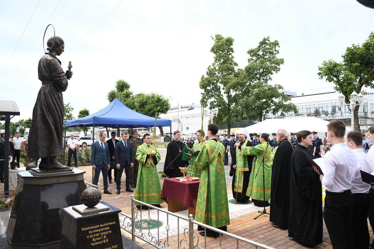 Уроженец Новомышастовской за свой счет открыл памятник Святому праведному воину Иоанну Русскому