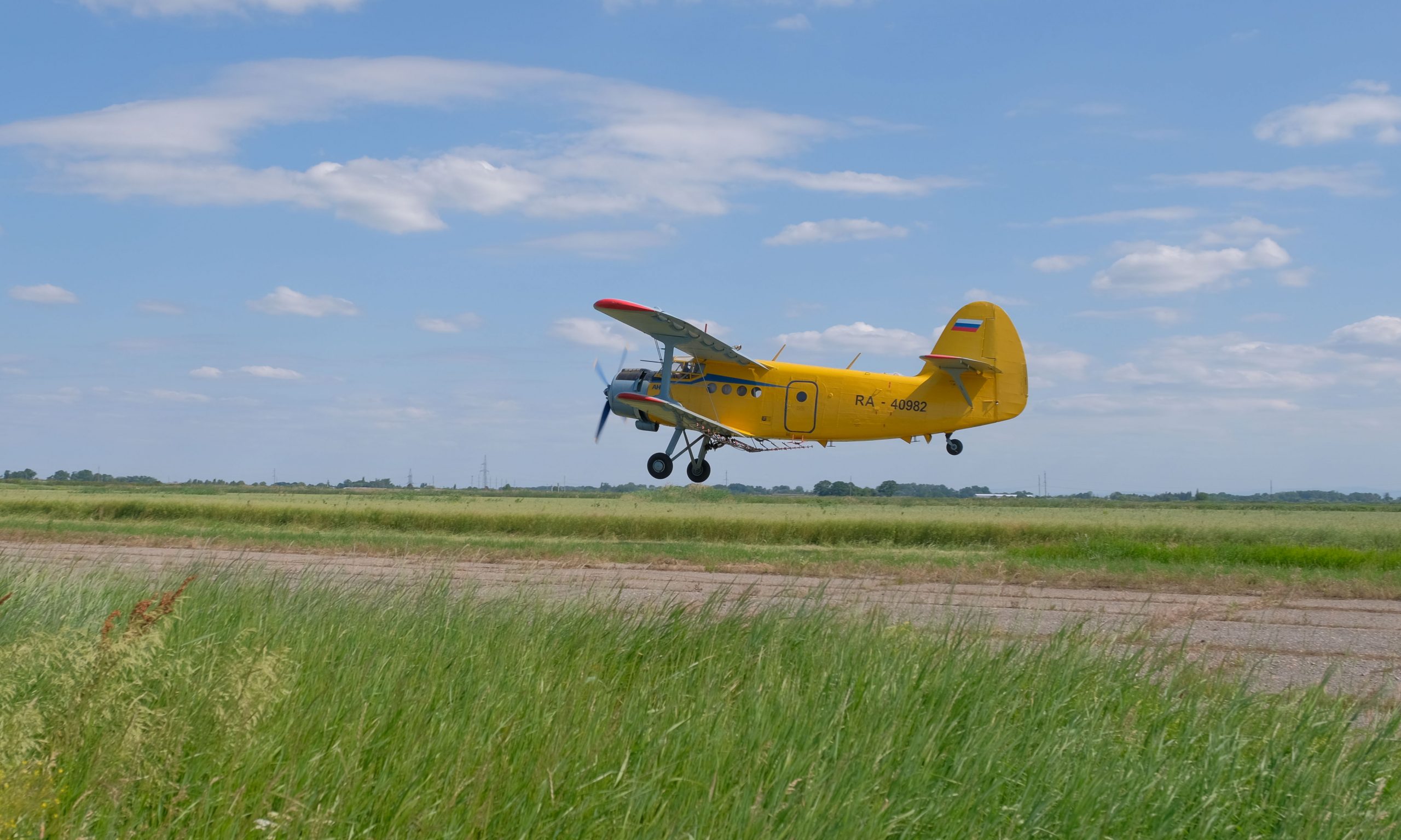 Для обработки полей химикатами в Красноармейском районе успешно используют кукурузники и вертолеты