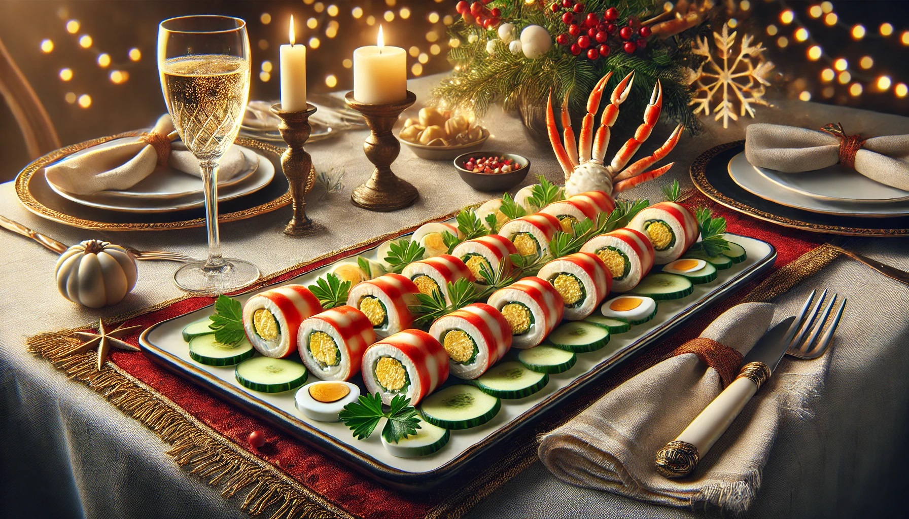 Новогоднее чудо на блюде: закуска из крабовых палочек, которая покорит всех