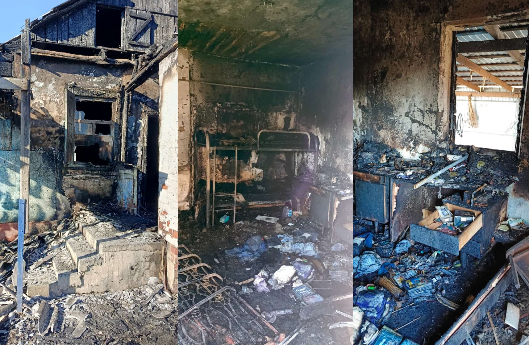 У жителей станицы Полтавской фактически полностью выгорел дом