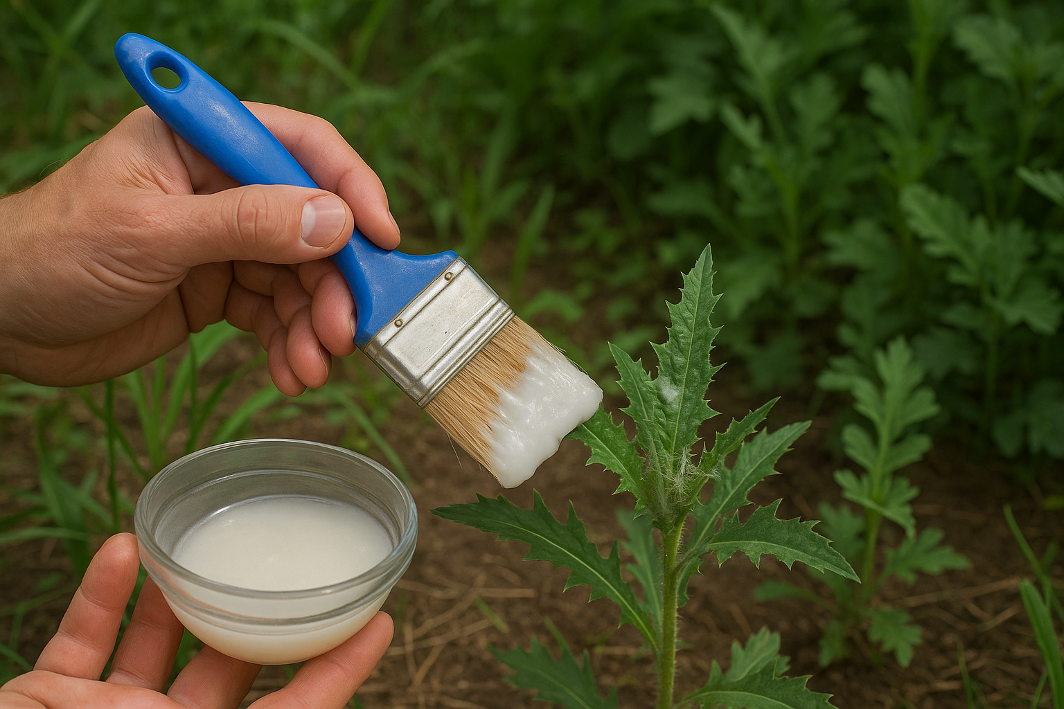 Кисточка, крахмал и немного терпения: идеальное оружие против сорняков