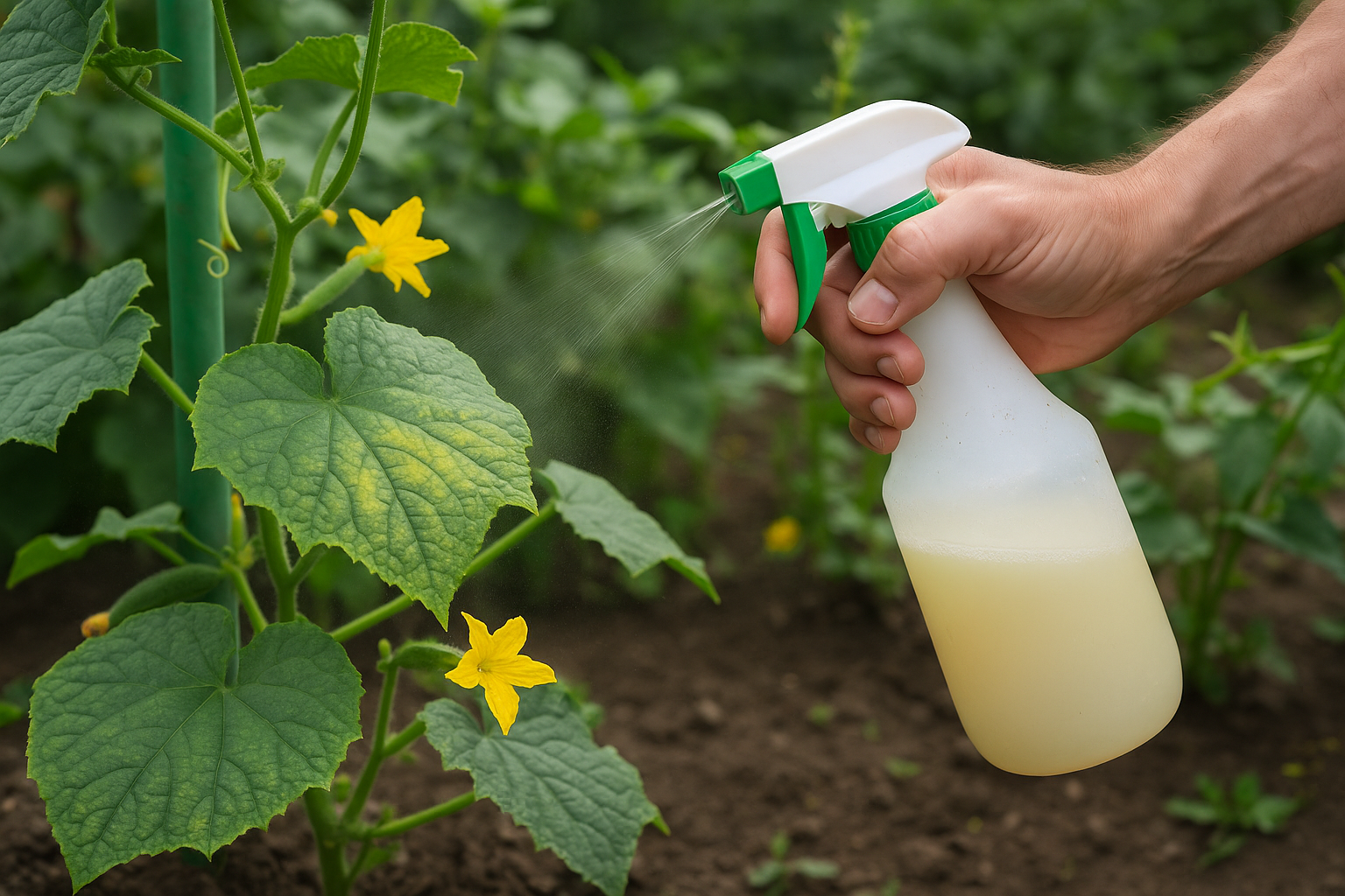 Желтеют огурцы? Сыворотка с йодом — и снова в рост