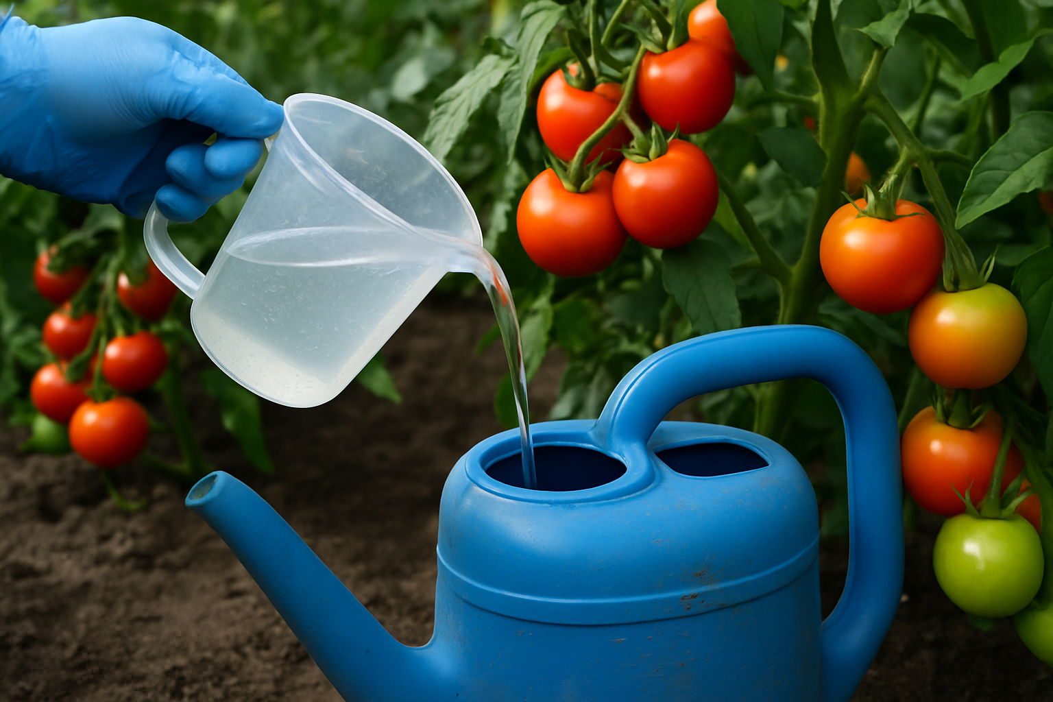 Поливаю утром — и томаты дают плоды до самой осени