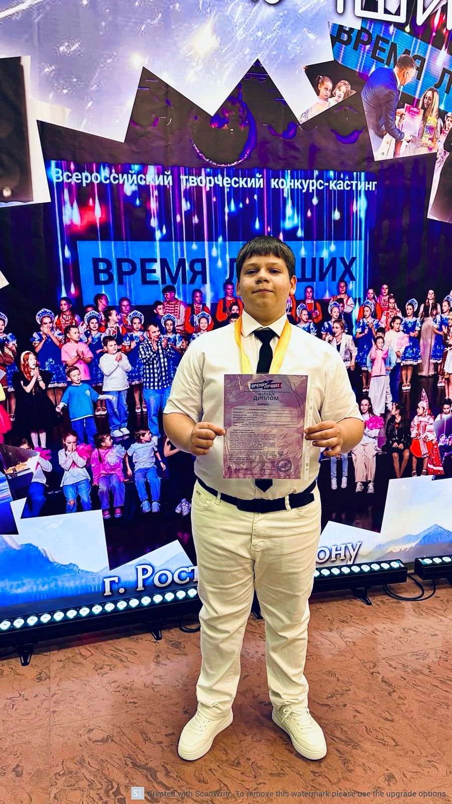 Юный солист из Марьянской стал лауреатом I степени на всероссийском конкурсе «Время лучших»